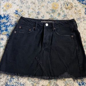 AE Black Denim Skirt